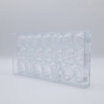 Chocolate World Heart Modern (3 Figures) Polycarbonate Chocolate Mold – ~1.18 x 1.10 x 0.59 in, 21 Cavities