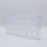 Chocolate World Heart Modern (3 Figures) Polycarbonate Chocolate Mold – ~1.18 x 1.10 x 0.59 in, 21 Cavities