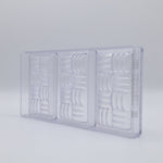 Chocolate World Bar Woven Polycarbonate Chocolate Mold – 4.59 x 2.36 x 0.49 in, 4 Cavities