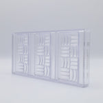 Chocolate World Bar Woven Polycarbonate Chocolate Mold – 4.59 x 2.36 x 0.49 in, 4 Cavities