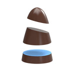 Chocolate World Trio Upper Piece Polycarbonate Chocolate Mold by Roger Van Damme – 0.94 x 0.91 x 0.55 in, 32 Cavities
