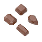Chocolate World Gems (4 Figure Assortment) Polycarbonate Chocolate Mold – 1.30 x 0.94 x 0.59 in, 24 Cavities