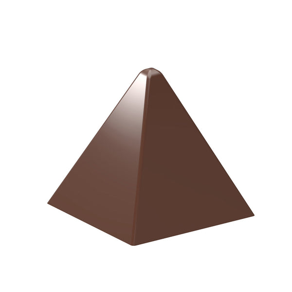 Chocolate World Pyramid Smooth Polycarbonate Chocolate Mold – 1.18 x 1.18 x 0.98 in, 21 Cavities