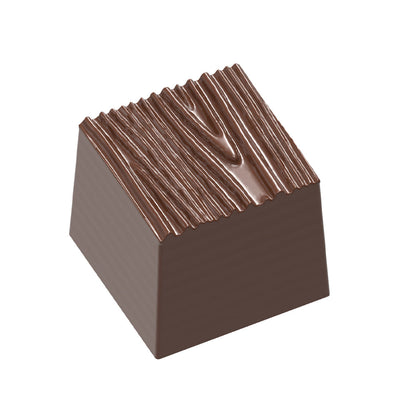 Chocolate World Structura 2 Wood Polycarbonate Chocolate Mold – ~1.18 x 0.98 x 0.59 in, 21 Cavities