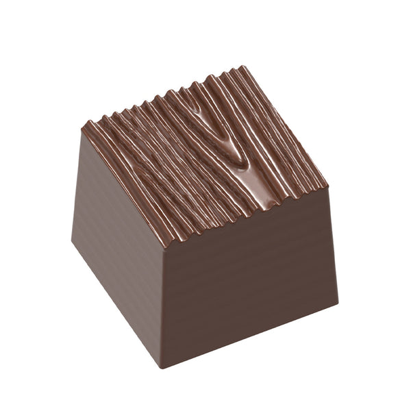 Chocolate World Structura 2 Wood Polycarbonate Chocolate Mold – ~1.18 x 0.98 x 0.59 in, 21 Cavities