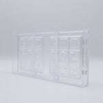 Chocolate World Square Tablet 'Chocolate' Polycarbonate Chocolate Mold – 2.36 x 1.57 x 0.28 in, 12 Cavities