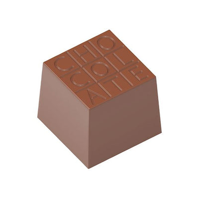 Chocolate World Cube 'Chocolate' Polycarbonate Chocolate Mold – 0.91 x 0.91 x 0.79 in, 24 Cavities