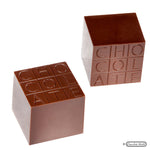 Chocolate World Cube 'Chocolate' Polycarbonate Chocolate Mold – 0.91 x 0.91 x 0.79 in, 24 Cavities
