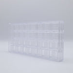 Chocolate World Cube 'Chocolate' Polycarbonate Chocolate Mold – 0.91 x 0.91 x 0.79 in, 24 Cavities