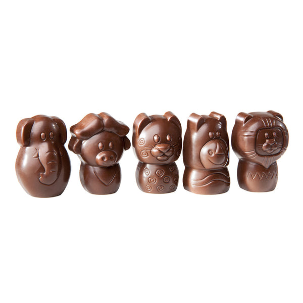 Chocolate World The Big Five (5 Figures Assortment) Polycarbonate Chocolate Mold – ~1.57 x 1.18 x 0.39 in, 20 Cavities