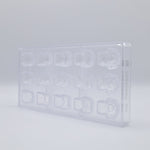 Chocolate World The Big Five (5 Figures Assortment) Polycarbonate Chocolate Mold – ~1.57 x 1.18 x 0.39 in, 20 Cavities