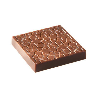 Chocolate World Caraque Sherazade Polycarbonate Chocolate Mold – ~3.15 x 1.97 x 0.20 in, 8 Cavities
