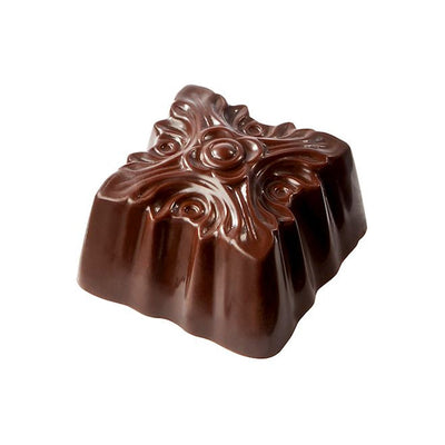 Chocolate World Ornament Square Polycarbonate Chocolate Mold – ~1.18 x 1.18 x 0.79 in, 21 Cavities
