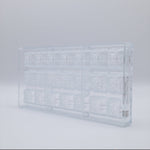 Chocolate World Ornament Square Polycarbonate Chocolate Mold – ~1.18 x 1.18 x 0.79 in, 21 Cavities