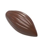 Chocolate World Cocoa Bean with 6 Lines Polycarbonate Chocolate Mold – 1.73 x 0.91 x 0.53 in, 24 Cavities