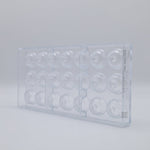 Chocolate World The Volcano Polycarbonate Chocolate Mold by the Dutch Pastry Team – ~1.38 x 1.38 x 0.79 in, 21 Cavities