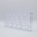 Chocolate World Star Polycarbonate Chocolate Mold – 1.67 x 1.75 x 0.69 in, 14 Cavities
