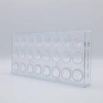Chocolate World American Truffle Polycarbonate Chocolate Mold – 1.00 in diameter x 0.89 in, 24 Cavities
