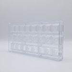 Chocolate World Square Fleur de Lys Polycarbonate Chocolate Mold – ~1.18 x 1.18 x 0.59 in, 21 Cavities