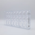 Chocolate World Egg Facet 33mm Polycarbonate Chocolate Mold – 1.30 x 0.89 x 0.65 in, 21 Cavities