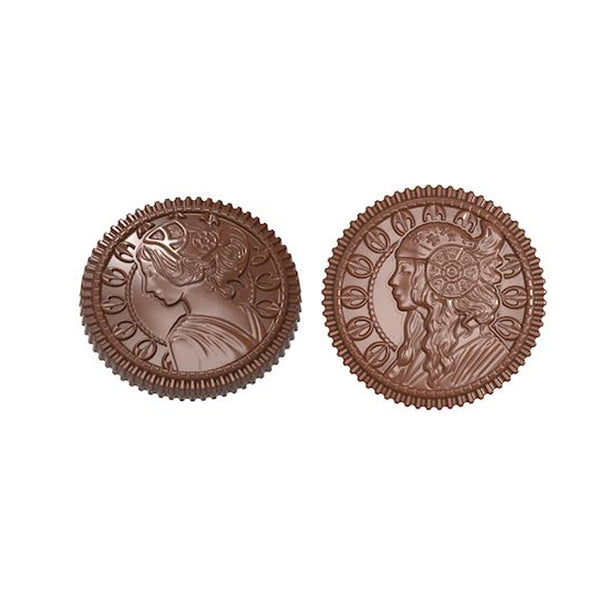 Chocolate World Caraque Venus & Diana (2 Figures) Polycarbonate Chocolate Mold – ~1.97 x 1.38 x 0.20 in, 18 Cavities