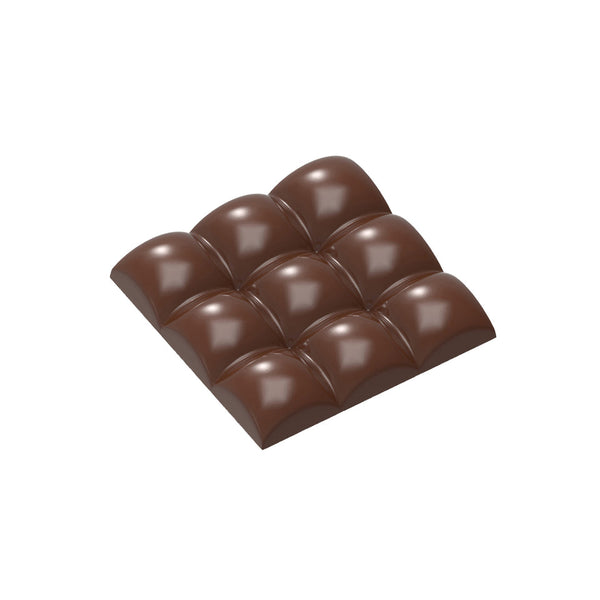 Chocolate World Tablet Square Sphere Polycarbonate Chocolate Mold by Alexandre Bourdeaux – 3.13 x 3.13 x 0.53 in, 3 Cavities