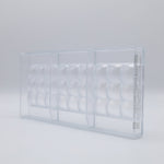 Chocolate World Tablet Square Sphere Polycarbonate Chocolate Mold by Alexandre Bourdeaux – 3.13 x 3.13 x 0.53 in, 3 Cavities