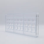 Chocolate World Tablet Square Sphere Polycarbonate Chocolate Mold by Alexandre Bourdeaux – 3.13 x 3.13 x 0.53 in, 3 Cavities