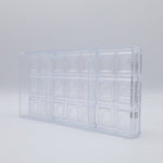 Chocolate World Caraque Cocoa Bean Polycarbonate Chocolate Mold – 1.89 x 1.02 x 0.20 in, 24 Cavities