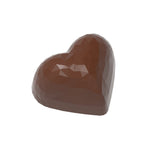 Chocolate World Heart Facet Polycarbonate Chocolate Mold – 1.28 x 1.14 x 0.59 in, 24 Cavities