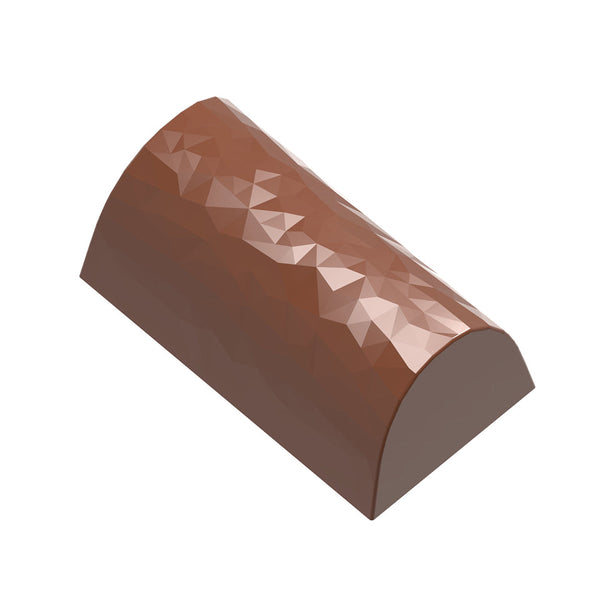 Chocolate World Buche Facet Polycarbonate Chocolate Mold – 3.92 x 0.77 x 0.45 in, 24 Cavities