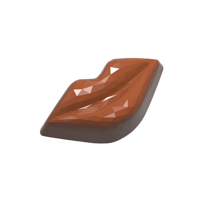 Chocolate World Lips Facet Polycarbonate Chocolate Mold – ~1.38 x 0.87 x 0.47 in, 21 Cavities