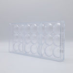 Chocolate World Lens Facet Polycarbonate Chocolate Mold – 1.24 in diameter x 0.59 in, 24 Cavities