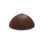 Chocolate World Half Sphere Pleated Polycarbonate Chocolate Mold – 1.18 in diameter x 0.59 in, 21 Cavities