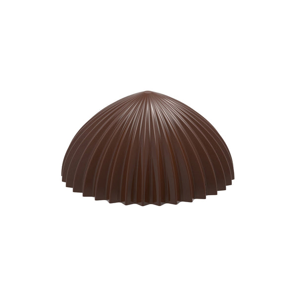 Chocolate World Half Sphere Pleated Polycarbonate Chocolate Mold – 1.18 in diameter x 0.59 in, 21 Cavities