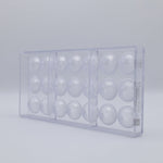 Chocolate World Half Sphere Pleated Polycarbonate Chocolate Mold – 1.18 in diameter x 0.59 in, 21 Cavities