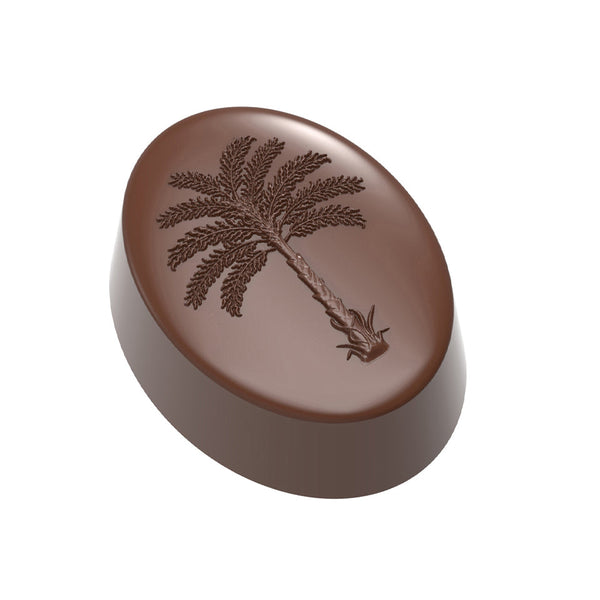 Chocolate World Praline Palm-Tree Polycarbonate Chocolate Mold – 1.38 x 1.04 x 0.57 in, 21 Cavities