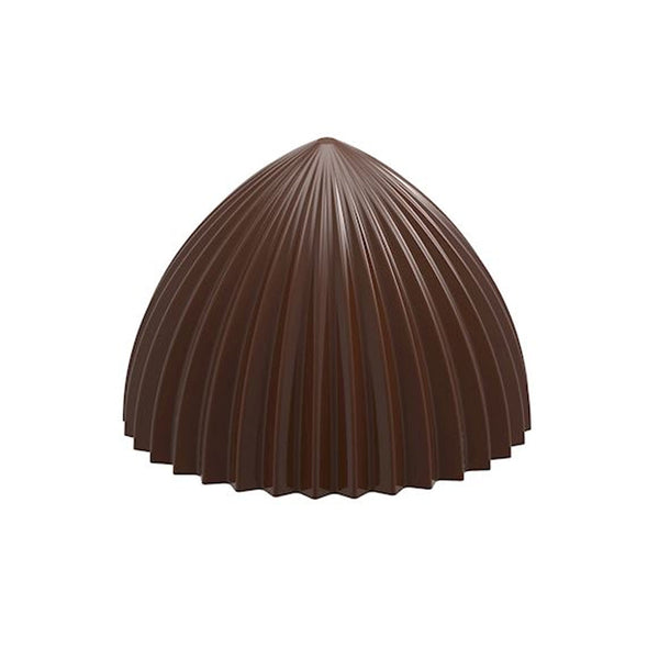Chocolate World Melo Cake Pleated Polycarbonate Chocolate Mold – 1.24 in diameter x 0.57 in, 24 Cavities