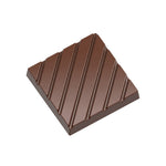 Chocolate World Caraque with Lines Polycarbonate Chocolate Mold – ~1.97 x 1.18 x 0.20 in, 18 Cavities
