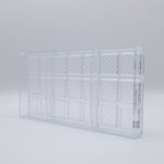 Chocolate World Caraque with Lines Polycarbonate Chocolate Mold – ~1.97 x 1.18 x 0.20 in, 18 Cavities