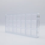 Chocolate World Caraque with Lines Polycarbonate Chocolate Mold – ~1.97 x 1.18 x 0.20 in, 18 Cavities