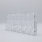 Chocolate World Leaf Pleated Polycarbonate Chocolate Mold – ~1.57 x 0.98 x 0.39 in, 21 Cavities