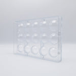Chocolate World Half Sphere Ø38mm Polycarbonate Chocolate Mold – 1.50 in diameter x 0.75 in, 15 Cavities