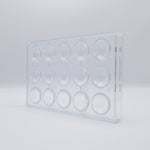 Chocolate World Half Sphere Ø38mm Polycarbonate Chocolate Mold – 1.50 in diameter x 0.75 in, 15 Cavities
