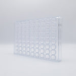 Chocolate World Pattern Top Polycarbonate Chocolate Mold – ~1.18 x 1.18 x 0.59 in, 21 Cavities