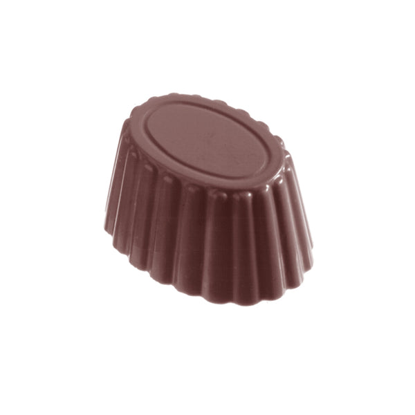 Chocolate World Cup Oval Polycarbonate Chocolate Mold – ~1.77 x 1.38 x 0.79 in, 12 Cavities