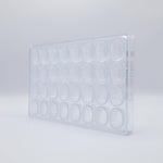 Chocolate World Cup Oval Polycarbonate Chocolate Mold – ~1.77 x 1.38 x 0.79 in, 12 Cavities
