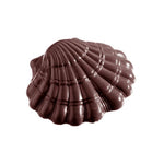 Chocolate World Scallop Polycarbonate Chocolate Mold – ~1.97 x 1.77 x 0.59 in, 12 Cavities