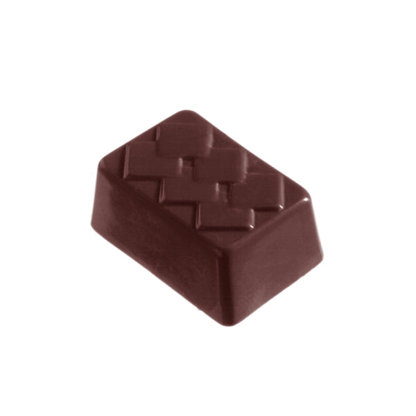 Chocolate World Rectangle Lozenge Polycarbonate Chocolate Mold – ~3.15 x 1.97 x 0.39 in, 6 Cavities
