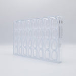 Chocolate World French Oval Polycarbonate Chocolate Mold – ~1.38 x 0.98 x 0.59 in, 21 Cavities